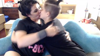 Hot Lesbian Makeout French Kissing Real Couple Deep French Kiss