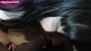 My best friend swallows my entire cock and becomes very slutty for the occasion