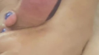 Oily foot job for the bestie to treat his sore balls and cocked after hours of CBT