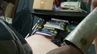 Vacuum cleaner masturbation and cum inside