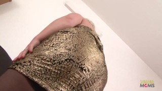 Blonde mature enjoys fucking with her lover's big black cock