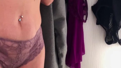 Try on haul slideshow in fitting room at la vie en Rose (Full Length Video Nude Version Coming Soon)