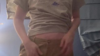 Putting on nice pants