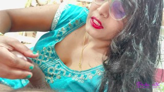 Stepmother Pinki Caught her Son naked, She help for tight pennis and Cumshot in mouth.