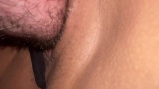 The girl experienced an orgasm from cunnilingus