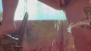 Horny housemaid fucks her pussy till she squirts while homeowners are away!