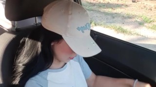 Beautiful girl hands over control of her vibrator to her stepdad who takes her to college