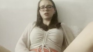 ♥ Touching myself under my skirt until I cum ♥ (full cum on my Fansly)