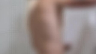 Young stud takes a shower