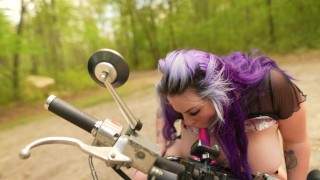 Public Masturbation on my MOTORCYCLE