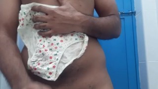 Morning Black big dick mastrubation for pink panty 02