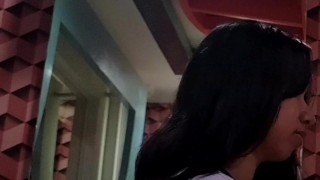 Purple shirt, in the vagina