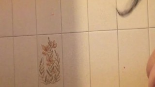 My friend joins me in the shower and gives my pussy a massage