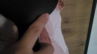 Fingering my friend, while she's taking a shower. She has orgasm.