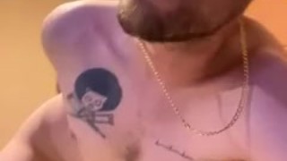 Fucking myself with a toy then blowing my load on my chest