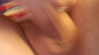 Jerking my cock with my boypussy in the way(BearTwink)