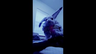 Demon Bunny Furry Makes a Fleshlight and Plays with it!!!