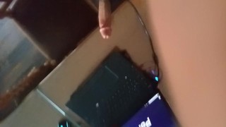 I cum my stepsister computer after she went for running