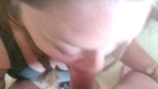 Amateur wife starts with a handjob and finishes me in her mouth