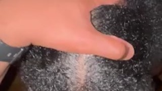 BLOWING SPIT BUBBLES ON THAT BIG BLACK COCK