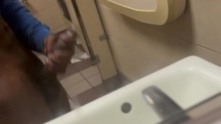 Beating my Dick all over the Women’s Public bathroom