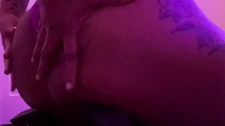 Stretching before I take his Dick