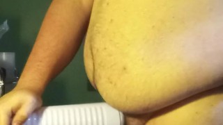 Chubby guy breeds fleshlight in front of you