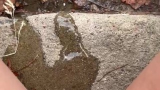 Piss on the steps outside