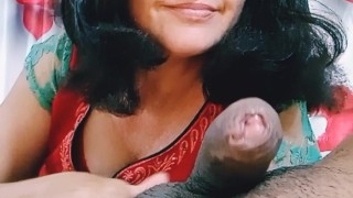 She Looks So Cute Liking His Balls & Cock.