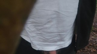 Pissing in a forest