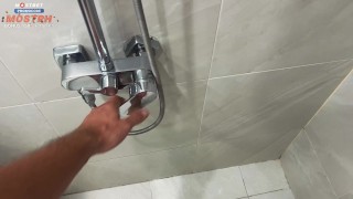 I was thinking about my new acquaintance and she suddenly appeared in my shower