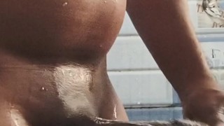 Horny Guy In Masturbates His Big Cock Cumshot