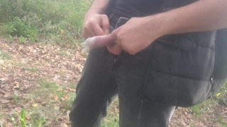 I found stranger used condoms in forest and jerk off in them, episode 2