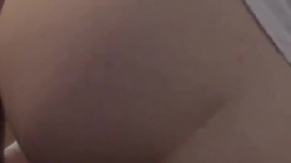 Girl stretches her ass for a big cock and fucks him quickly