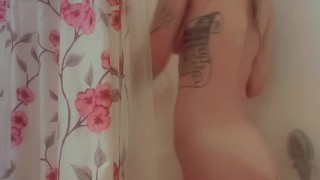 Shower time watch this dirty slut get clean