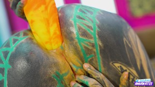 Solo in Fishnets & High Heels: Naughty Pussy Play & Deep Anal Teasing with My Biggest Toy