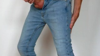 Muscular Twink In Tight Skinny Jeans Cums Hard /// Jordan Wilder
