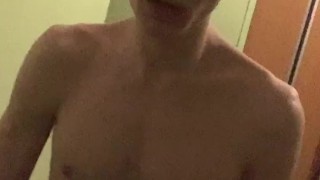 Naked walking in the stairwell