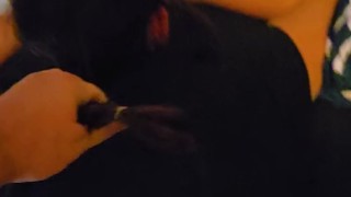 Quicky before work. Creampie in her tight pussy