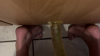 Anal Stretching with dildo