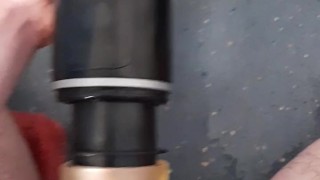 Super lubed up sex machine ×2 cum