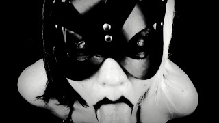 Naughty kitty gets a throat pie