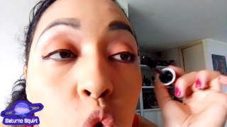 Latina babe finishes makeup and starts masturbating her shaved pussy with many orgasms 🔥🔥