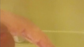 Cumming in the shower