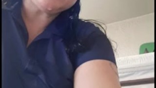 Polo shirt in hot tub per request