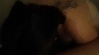 Sexy stepsister w/ braided pigtails slobs on a BIG COCK!!!