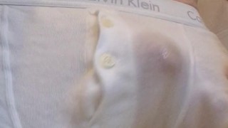 Wetting my Calvin klein boxer shorts