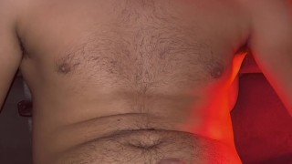 Milking my hairy dick in the car with a lot of milk!