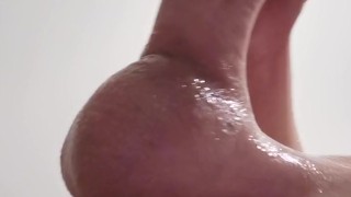 Shave dick wet in the shower