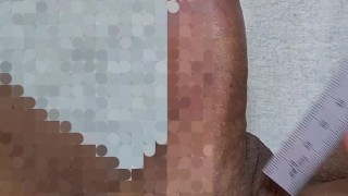 包茎チンポの大きさを図ったら...